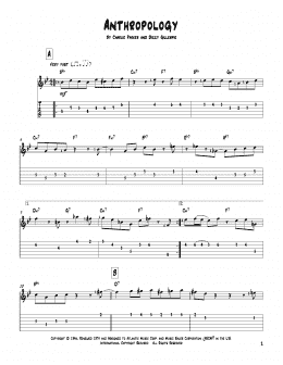 page one of Anthropology (Solo Guitar)