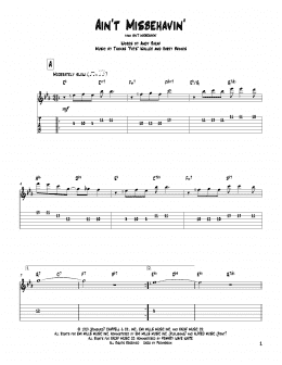 page one of Ain't Misbehavin' (Solo Guitar)