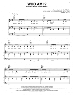 page one of Who Am I? (Piano, Vocal & Guitar Chords (Right-Hand Melody))