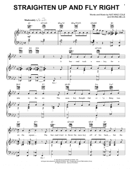 page one of Straighten Up And Fly Right (Piano, Vocal & Guitar Chords (Right-Hand Melody))