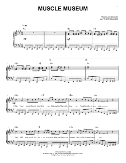 page one of Muscle Museum (Easy Piano)