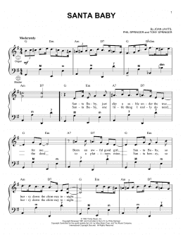 page one of Santa Baby (Accordion)