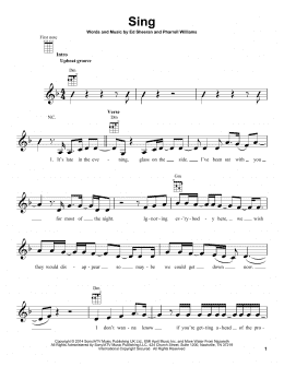 page one of Sing (Ukulele)