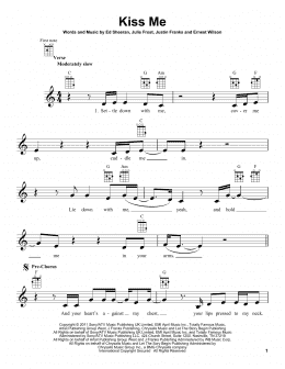 page one of Kiss Me (Ukulele)