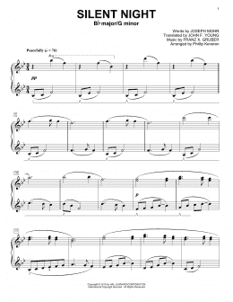 page one of Silent Night (arr. Phillip Keveren) (Piano Solo)