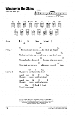 page one of Window In The Skies (Guitar Chords/Lyrics)