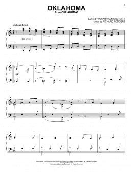 page one of Oklahoma (from Oklahoma!) (Piano Solo)