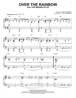 page one of Over The Rainbow [Jazz version] (arr. Brent Edstrom) (Piano Solo)