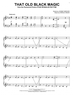 page one of That Old Black Magic (Piano Solo)