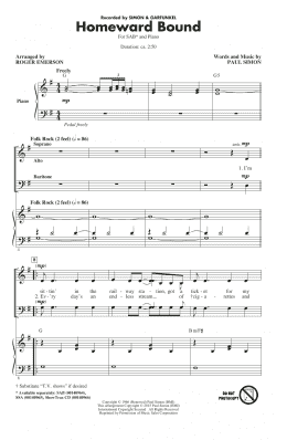 page one of Homeward Bound (SAB Choir)