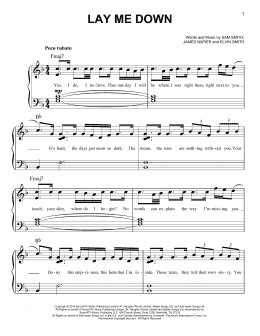 page one of Lay Me Down (Easy Piano)