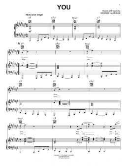 page one of You (Piano, Vocal & Guitar Chords (Right-Hand Melody))