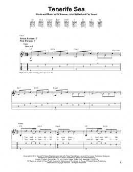 page one of Tenerife Sea (Easy Guitar Tab)