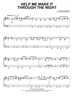 page one of Help Me Make It Through The Night (Piano Solo)