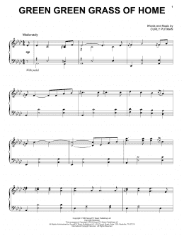 page one of Green Green Grass Of Home (Piano Solo)