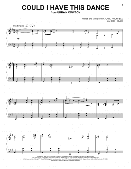 page one of Could I Have This Dance (Piano Solo)