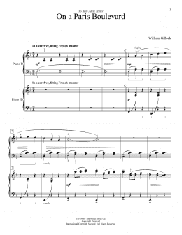 page one of On A Paris Boulevard (Piano Duet)