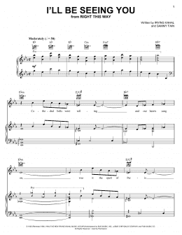 page one of I'll Be Seeing You (Piano, Vocal & Guitar Chords (Right-Hand Melody))