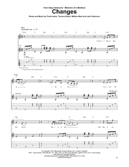 page one of Changes (Guitar Tab)