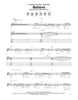 page one of Believe (Guitar Tab)