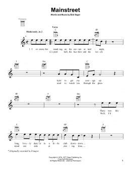 page one of Mainstreet (Ukulele)