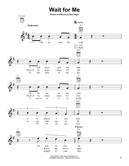 page one of Wait For Me (Ukulele)