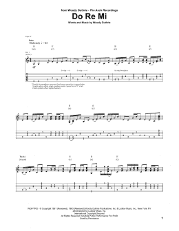 page one of Do Re Mi (Guitar Tab)