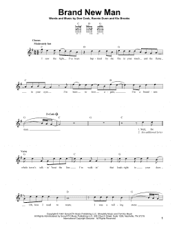 page one of Brand New Man (Easy Guitar)