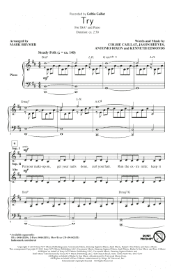 page one of Try (SSA Choir)