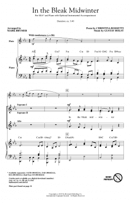 page one of In The Bleak Midwinter (SSA Choir)