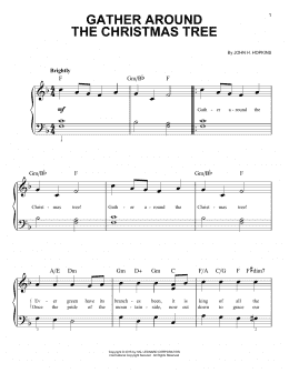 page one of Gather Around The Christmas Tree (Easy Piano)