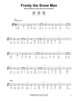 page one of Frosty The Snow Man (Easy Guitar)