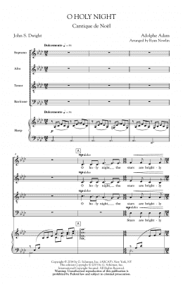 page one of O Holy Night (SATB Choir)