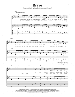 page one of Brave (Solo Guitar)