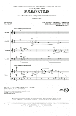 page one of Summertime (arr. Mac Huff) (SATB Choir)