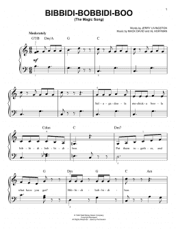 page one of Bibbidi-Bobbidi-Boo (The Magic Song) (from the motion picture Cinderella) (Easy Piano)