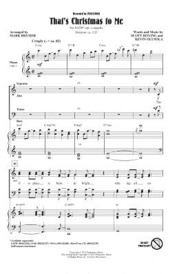 page one of That's Christmas To Me (arr. Mark Brymer) (SATB Choir)