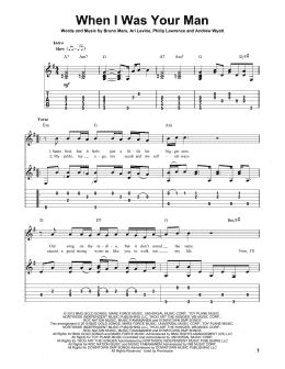 page one of When I Was Your Man (Solo Guitar)