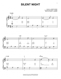 page one of Silent Night (Very Easy Piano)