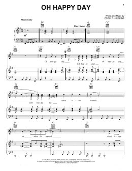 page one of Oh Happy Day (Piano, Vocal & Guitar Chords (Right-Hand Melody))