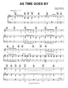 page one of As Time Goes By (Piano, Vocal & Guitar Chords (Right-Hand Melody))