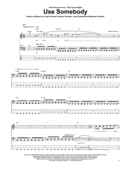 page one of Use Somebody (Bass Guitar Tab)