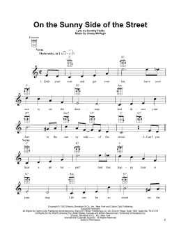 page one of On The Sunny Side Of The Street (Ukulele)