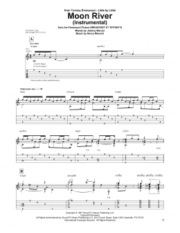 page one of Moon River (Guitar Tab)