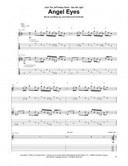 page one of Angel Eyes (Guitar Tab)