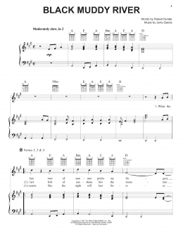 page one of Black Muddy River (Piano, Vocal & Guitar Chords (Right-Hand Melody))