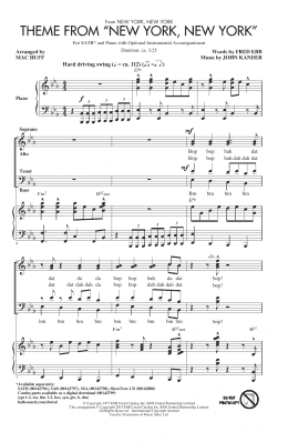 page one of Theme From "New York, New York" (SATB Choir)