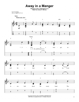 page one of Away In A Manger (Easy Ukulele Tab)