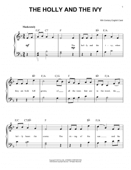 page one of The Holly And The Ivy (Easy Piano)