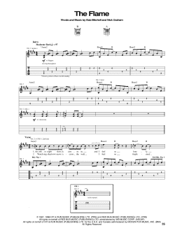 page one of The Flame (Guitar Tab)